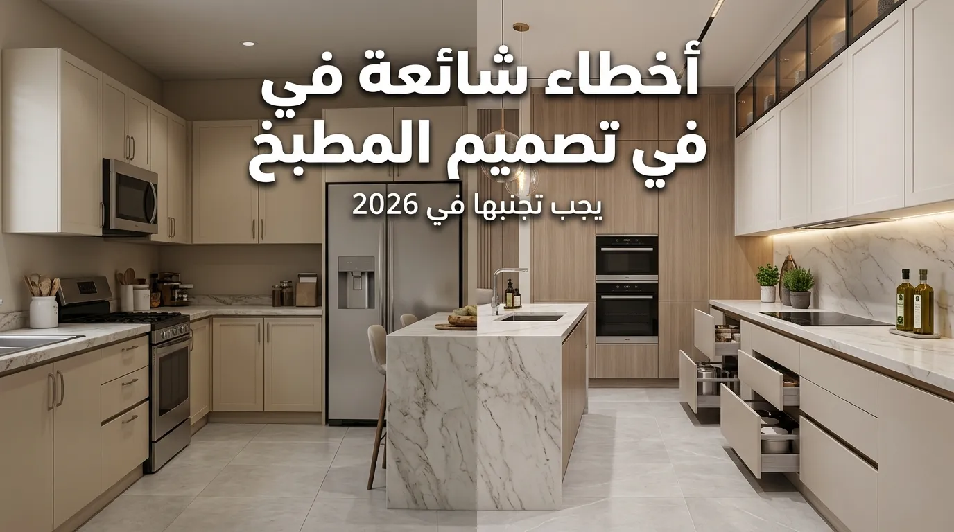 أخطاء شائعة عند تصميم المطبخ يجب تجنبها في 2026