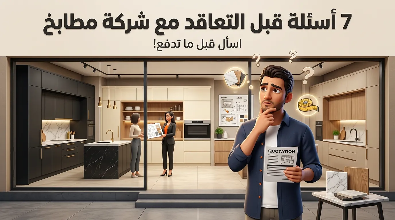 7 أسئلة لازم تسألها قبل ما تشتري مطبخ جديد