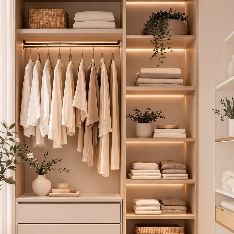 دريسنج روم مودرن بيج MDF 140×50×200 سم